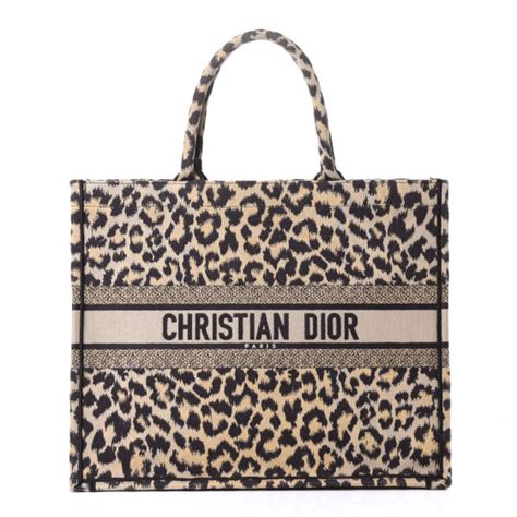 christian dior leopard book tote|christian dior cloth tote bag.